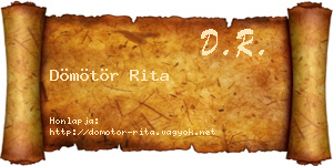 Dömötör Rita névjegykártya