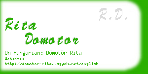 rita domotor business card